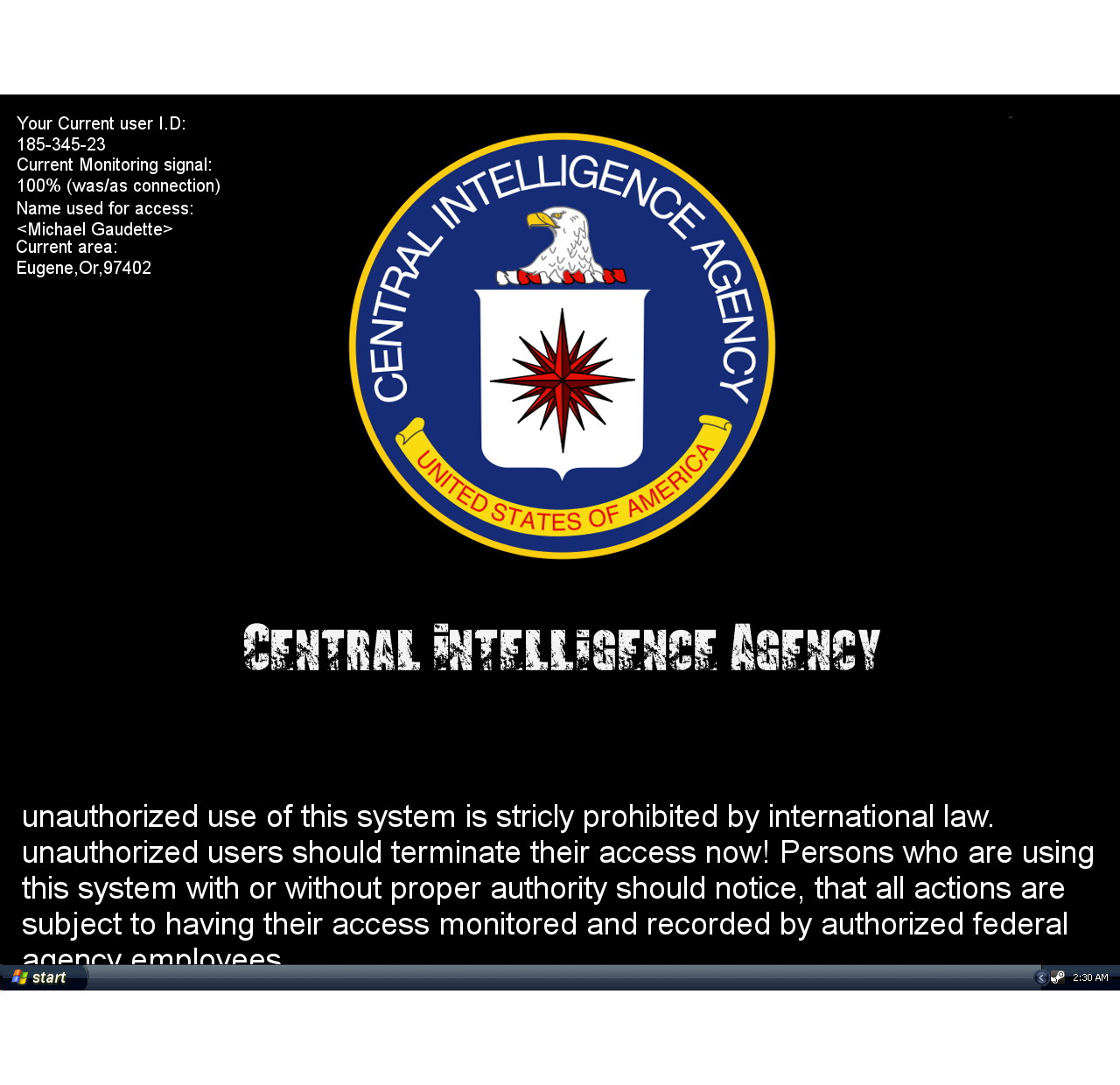 my first cia theme