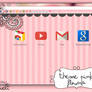 google chrome : Theme pink flower