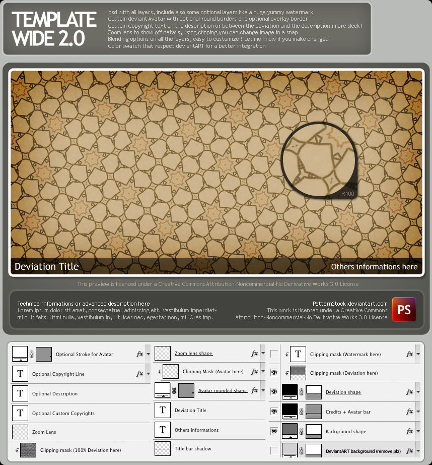 Template Wide 2.0 by PatternStock on DeviantArt