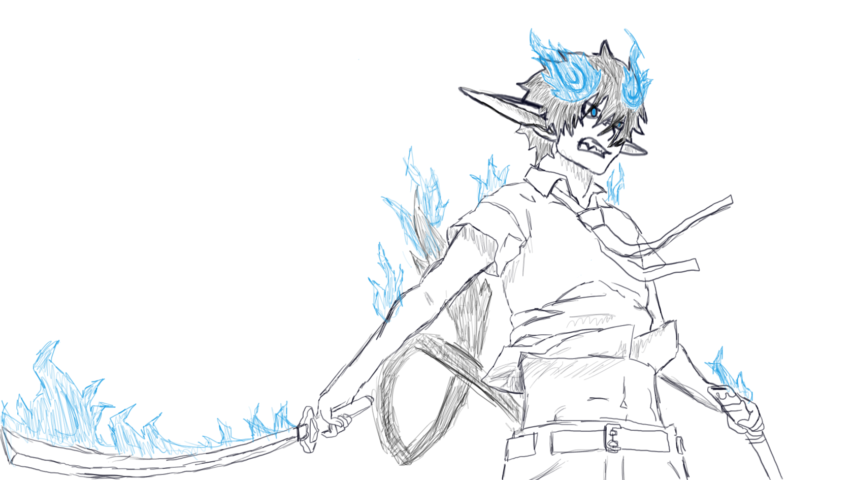 pic Blue Exorcist Rin Okumura Drawing Easy rin okumura blue exorcist by