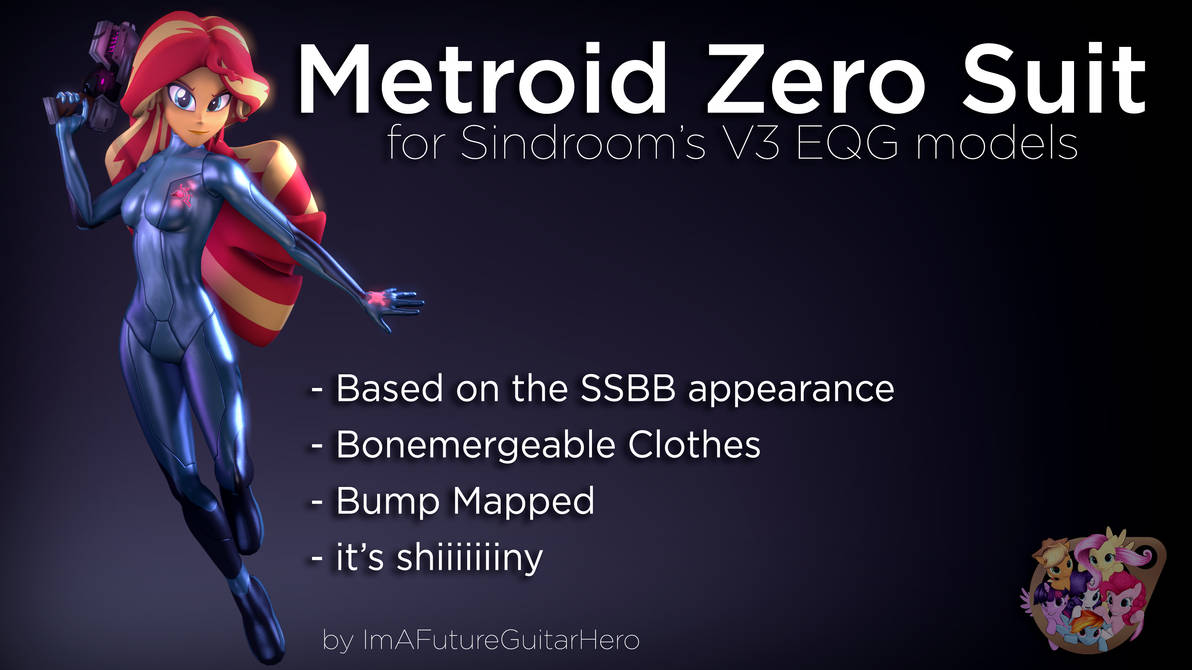 [SFM] [MLP] [DL] Metroid Zero Suit for V3 EQG by ImAFutureGuitarHero on ...