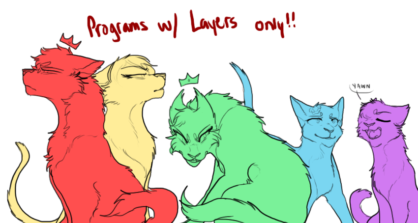photo Deviantart Cat Group Base f2u cats lineart psd by trunswicked
