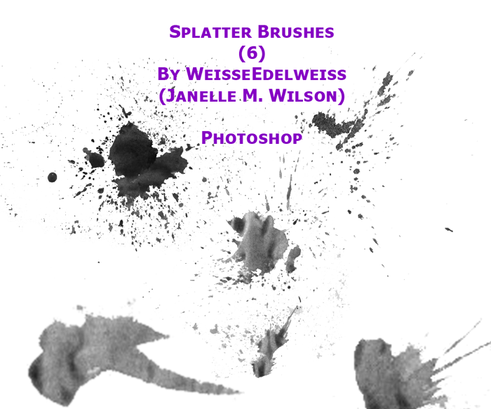 6PS Splatter Brushes 42111