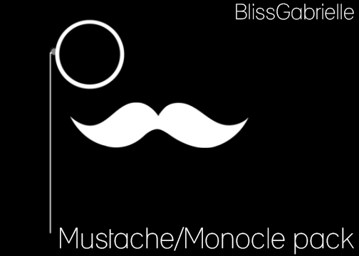 Mustache and Monocle pack (separate brushes)