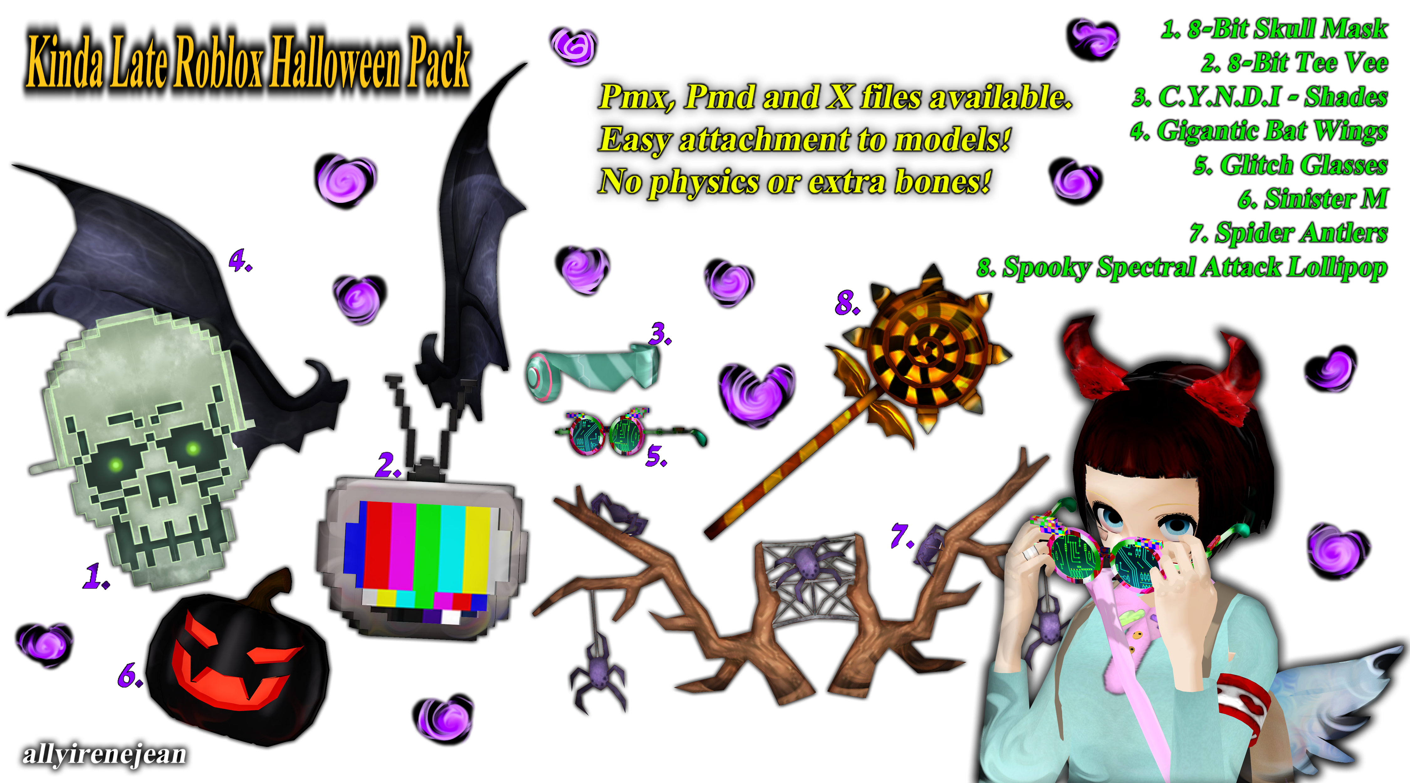 Mmd To Roblox 2018 Halloween Pack By Allyirenejean On Deviantart