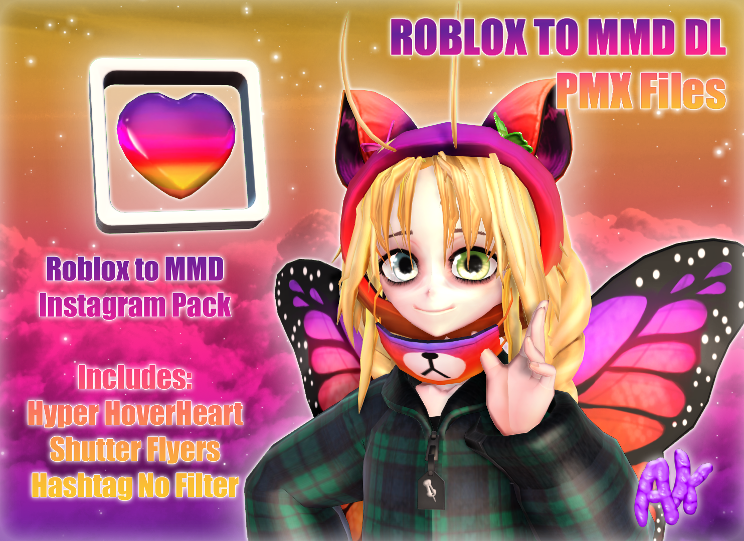 Mmd To Roblox Instagram Pack Dl By Allyirenejean On Deviantart - roblox on instagram