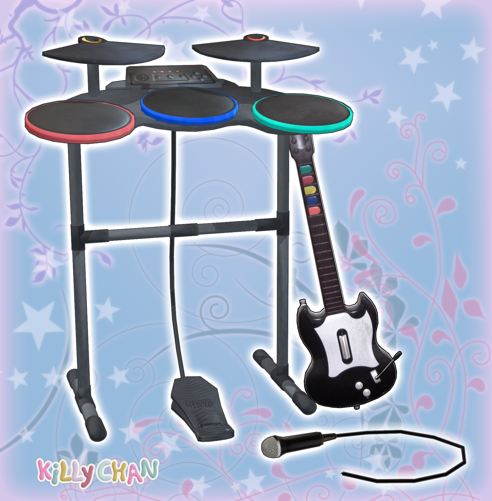 MMD] Guitar Hero Instruments Pack + Premium DL by kilaroka on DeviantArt