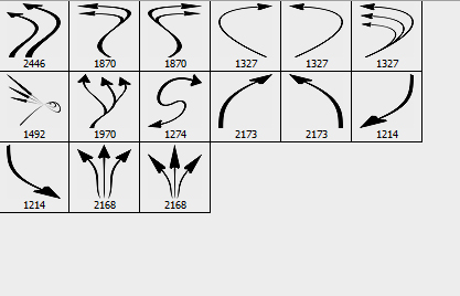 15 High Res Arrow Brush's