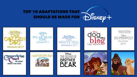 Top 10 Disney Plus Adaptations (My Ver)