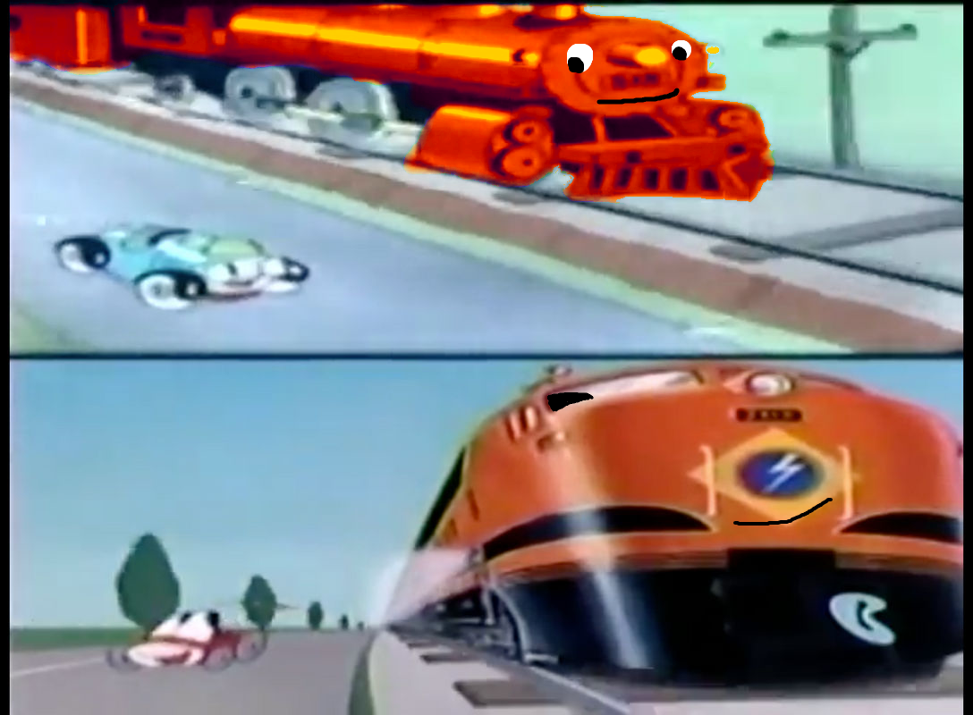 Car Racing Train Cars racing Trains! by EmilioKiara on DeviantArt
