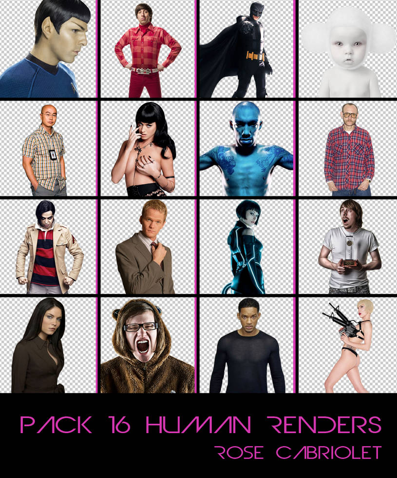 Humanscale Renders Pack 16 Human Renders by RoseCabriolet on DeviantArt