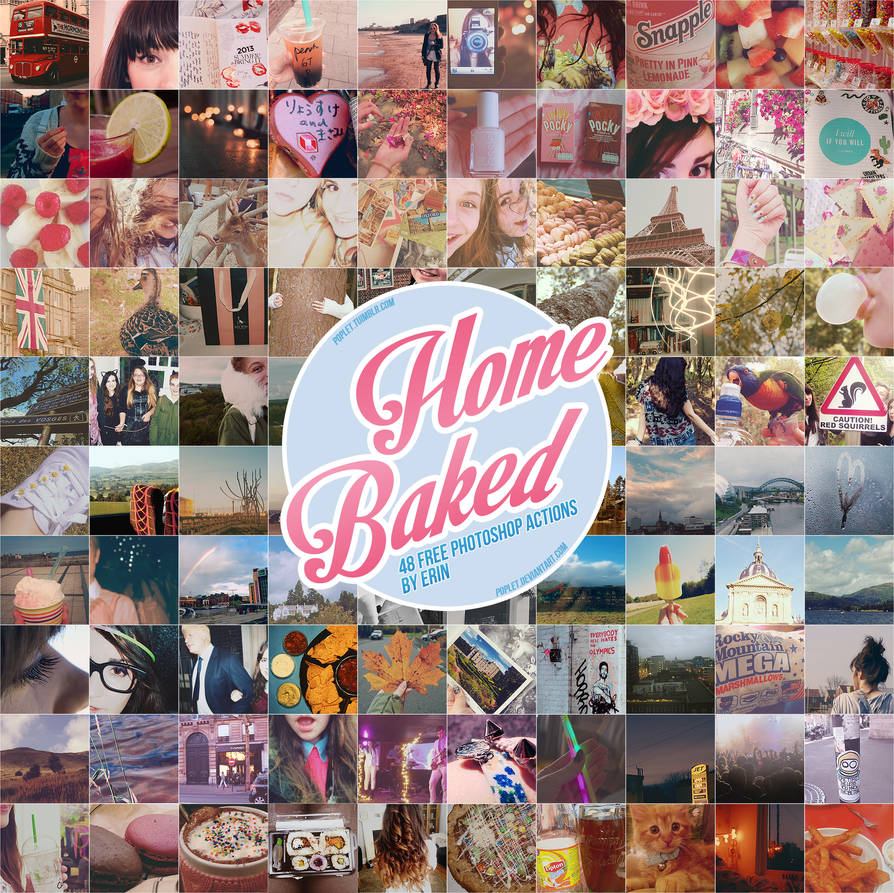 Home Baked Photoshop Actions by poplet