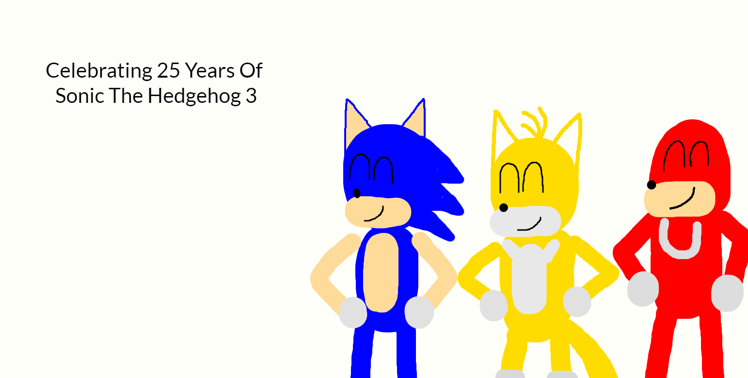 Celebrating 25 Years Of Sonic The Hedgehog 3 by BenTheFox1996 on DeviantArt