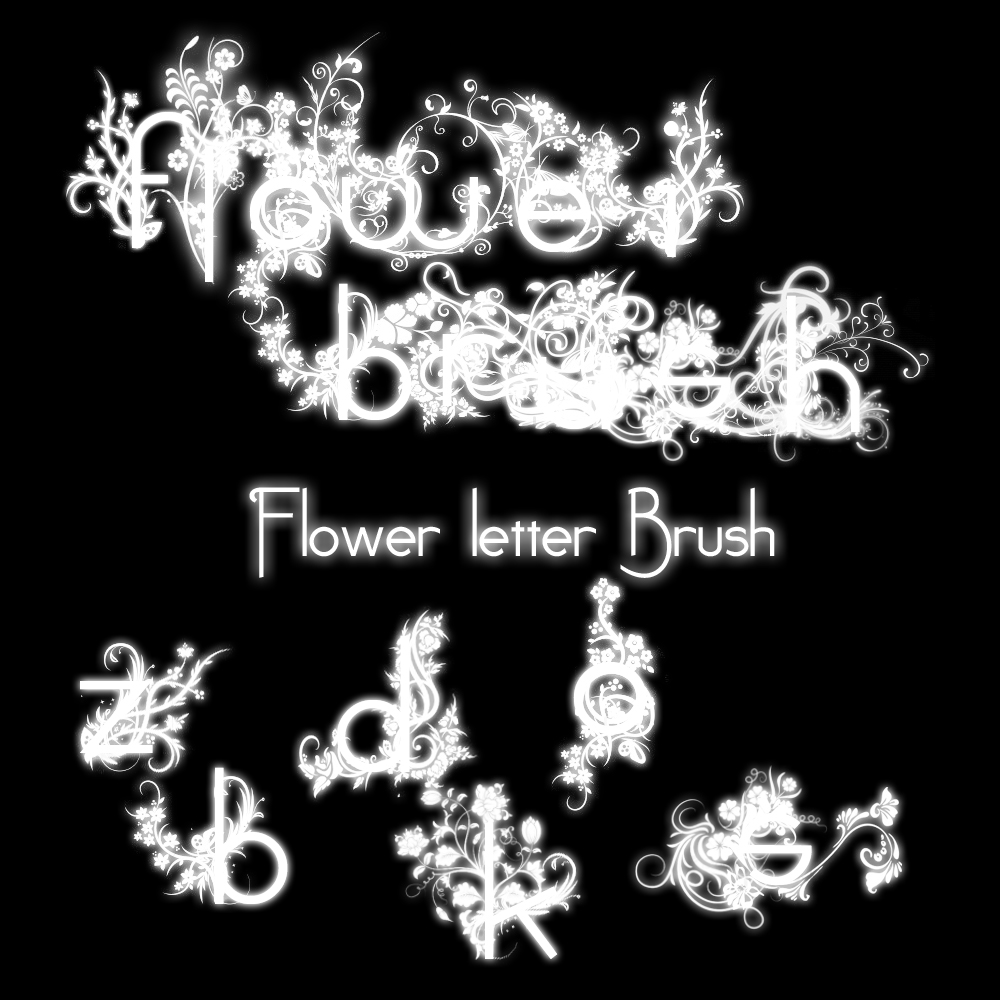 Flower Letter Brush