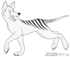 Thylacine Free Lineart