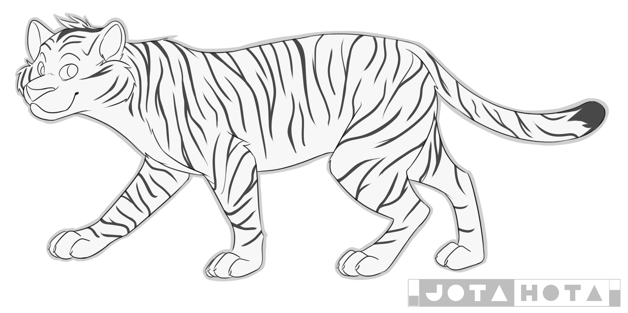 Tiger Free Lineart by JotaHota on DeviantArt