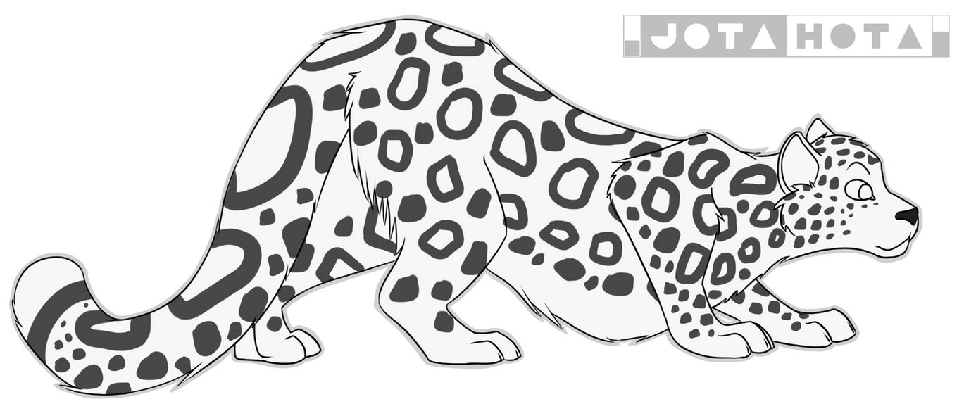 Snow Leopard Free Lineart by JotaHota on DeviantArt