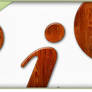 Glossy Waxed Wood Alphanumeric