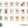 21 free social vintage icons