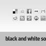 Black and white social icons