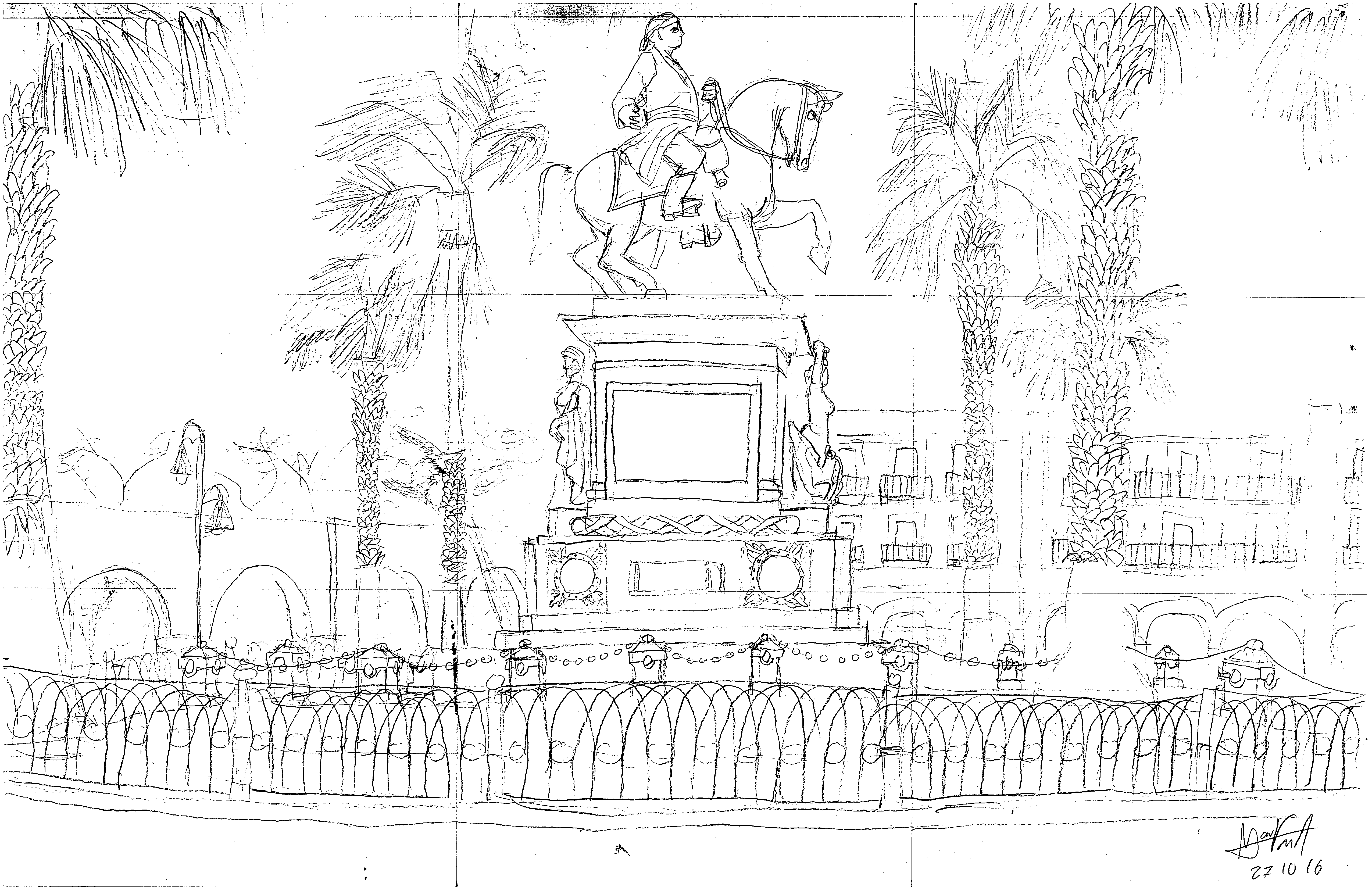 Monumento a Morelos - Morelia, Michoacan [outline] by TheMVAproductions on  DeviantArt