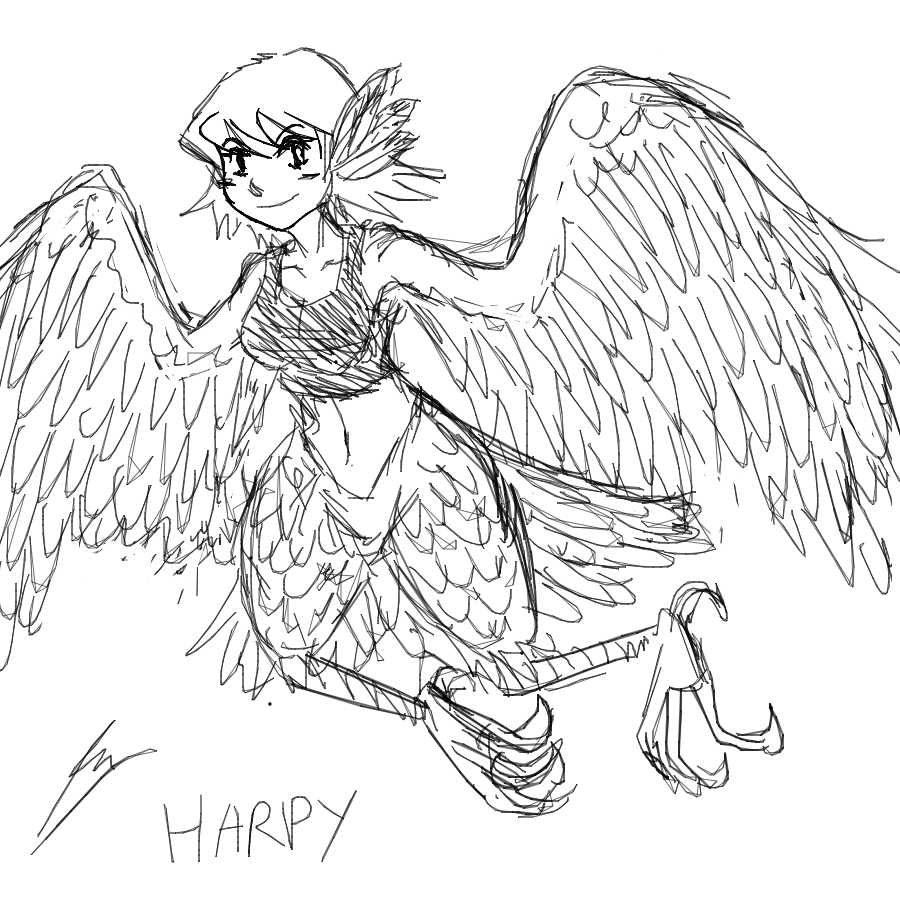 Harpy girl by borockman on DeviantArt