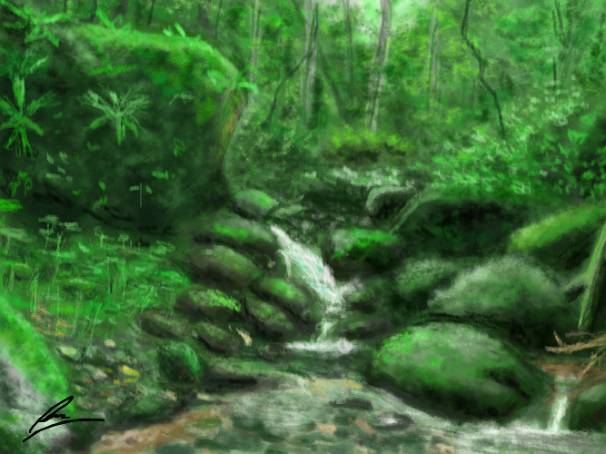 Forest creek landscape practice