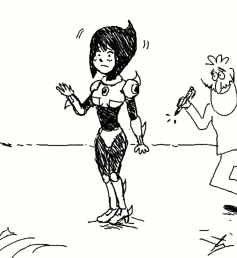 Jet woman Sergio Aragones style by borockman on DeviantArt