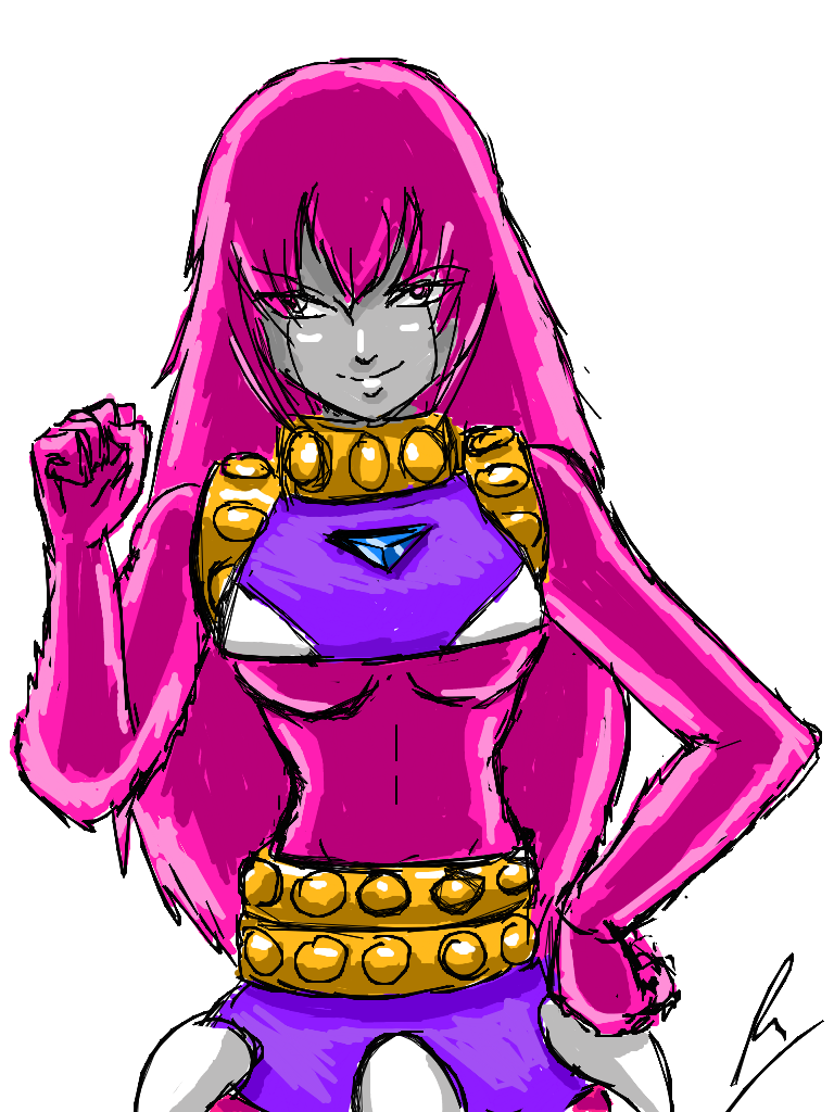 Energy woman underboobs armor by borockman on DeviantArt