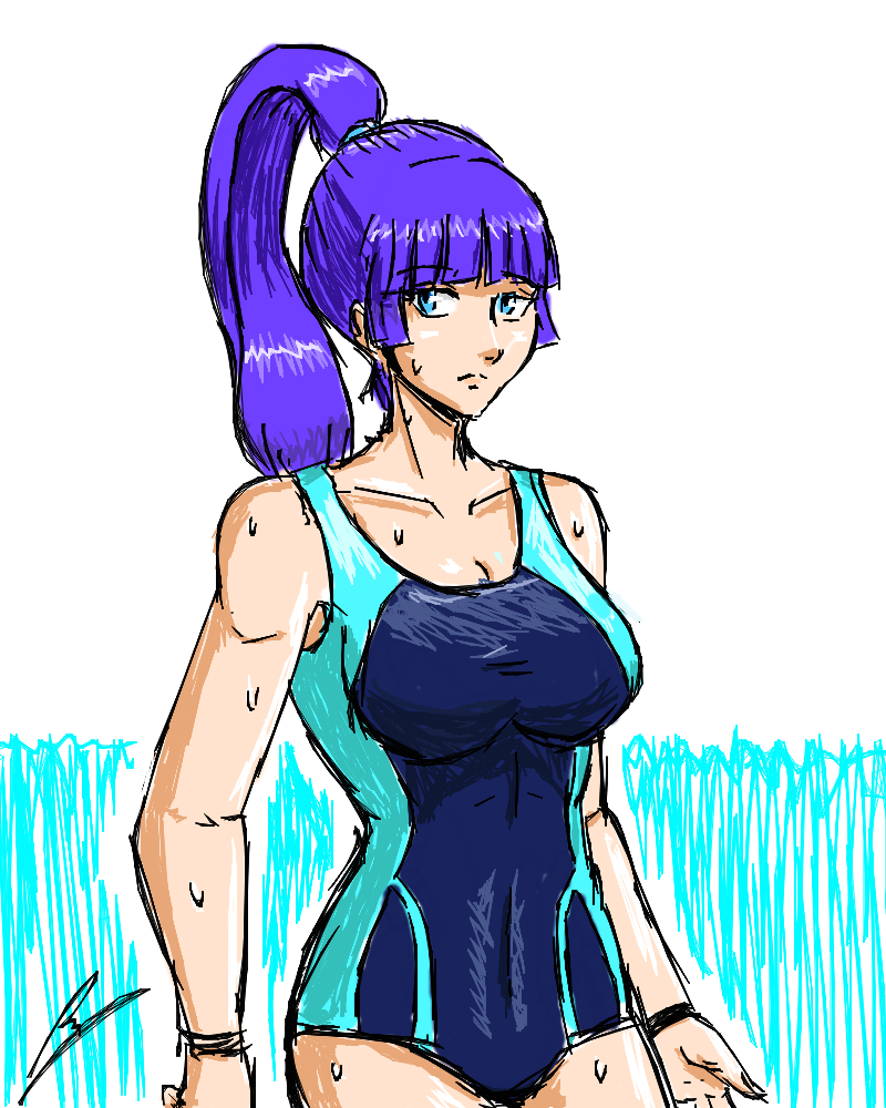 Racing swimsuit trident by borockman on DeviantArt