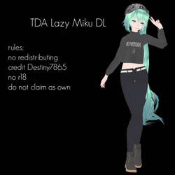 {MMD DL} TDA Lazy Miku