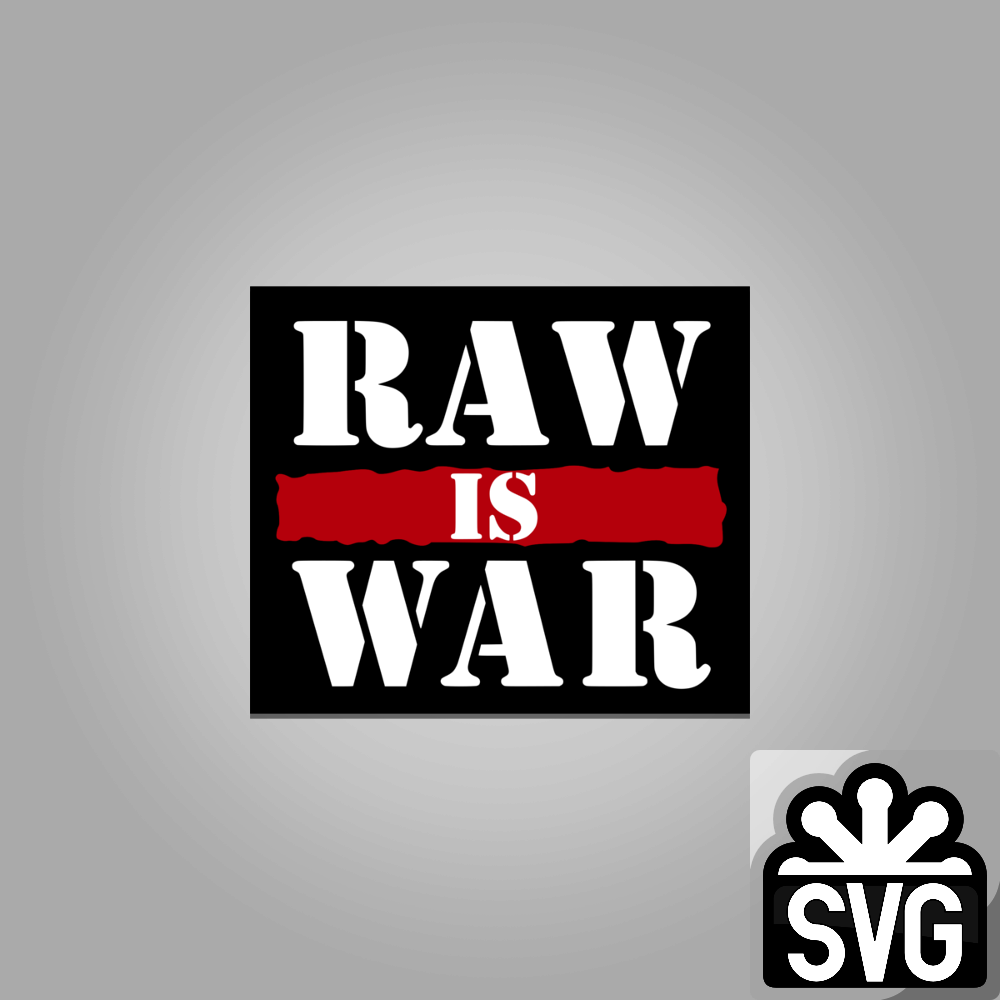 WWF Raw Is War (1997-2001) Logo (SC) SVG by DarkVoidPictures on 