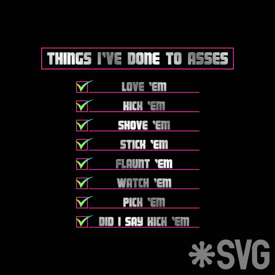 Ass Checklist Logo 2 SVG by DarkVoidPictures on DeviantArt