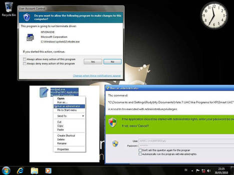 Vista and Windows 7 UAC for XP