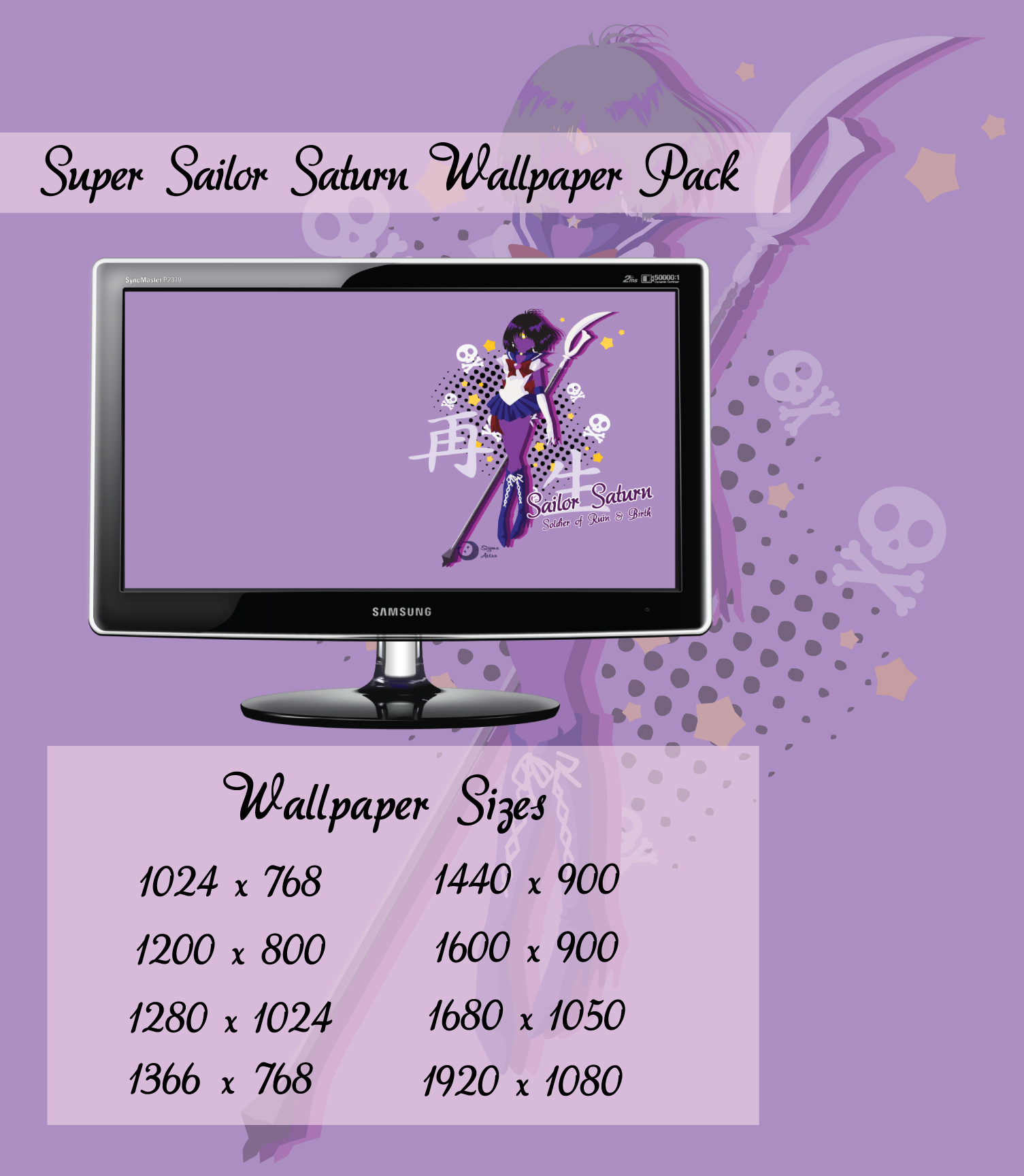 Super Sailor Saturn Wallpaper Pack