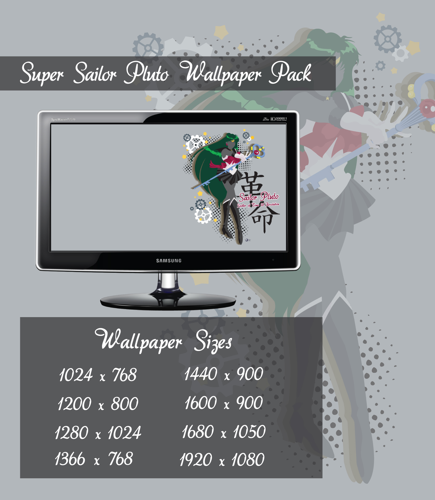 Super Sailor Pluto Wallpaper Pack by Nautissia on DeviantArt
