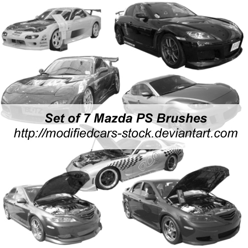 Mazda Photoshop Brushes by ModifiedCars-stock