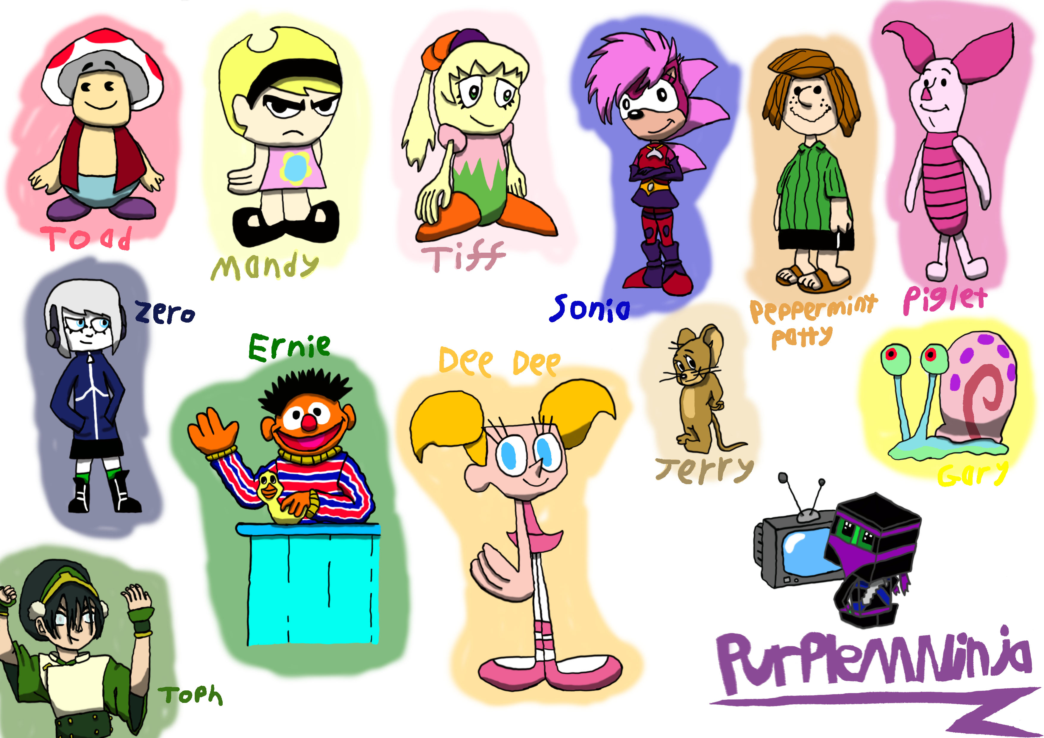My favourite characters from my childhood cartoons by PurpleMNinja on  DeviantArt
