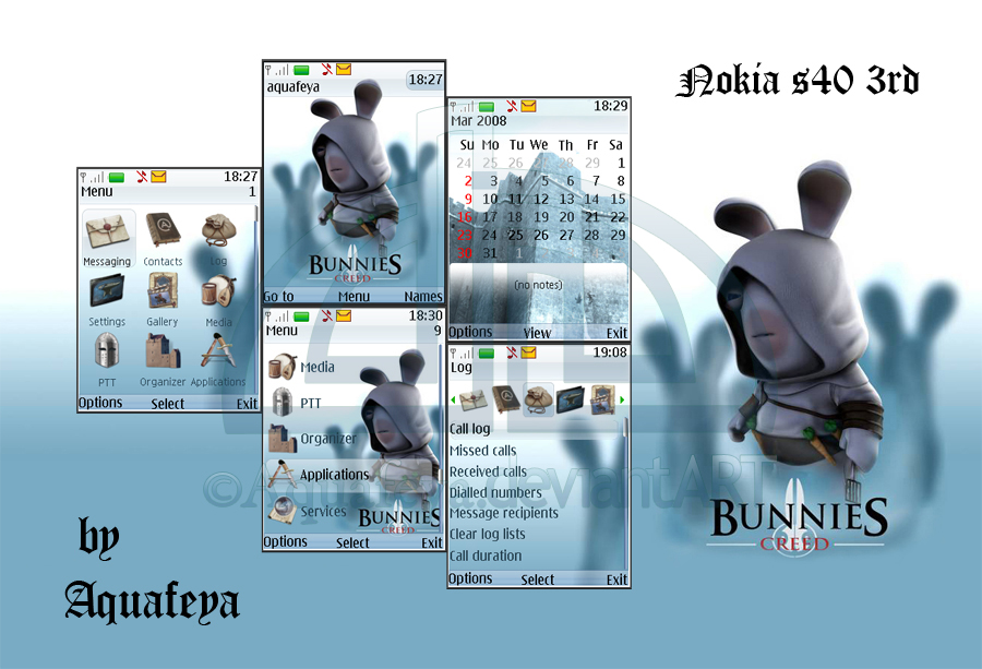 Bunnies creed Nokia s40 Theme by Aquafeya