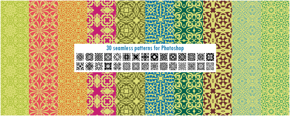 30 seamless patterns for Photoshop pack 1