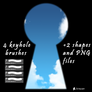 4 Keyhole brushes