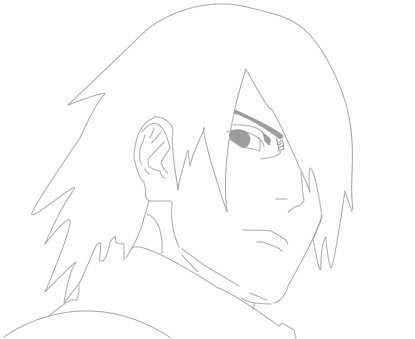 Como desenhar o Sasuke (Fácil)