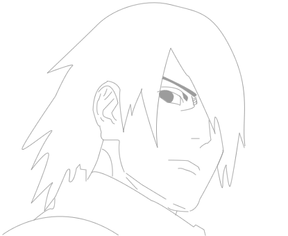 COMO DESENHAR O SASUKE UCHIHA ADULTO 