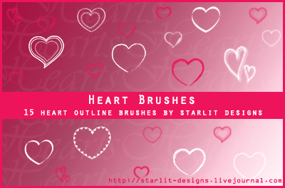 Heart Brushes Set 2
