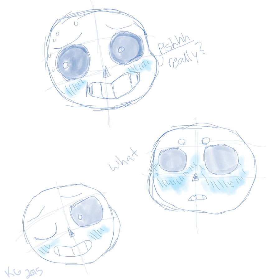 Sans Blushing Practice by KitKatCartoonist on DeviantArt