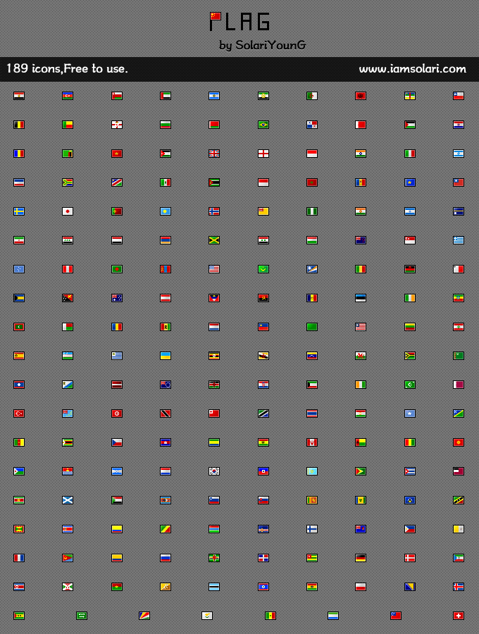 189 Nation Flag_16X12