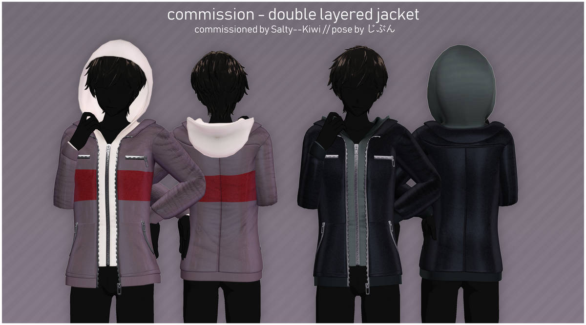 mmd commission - double layered jacket by ciella-lune on DeviantArt