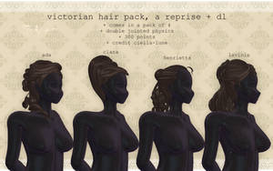 mmd victorian hair pack, a reprise + p2u dl