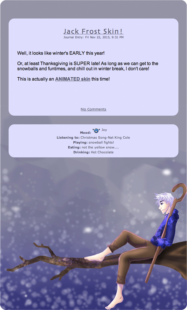 Peaceful Jack Frost Journal Skin