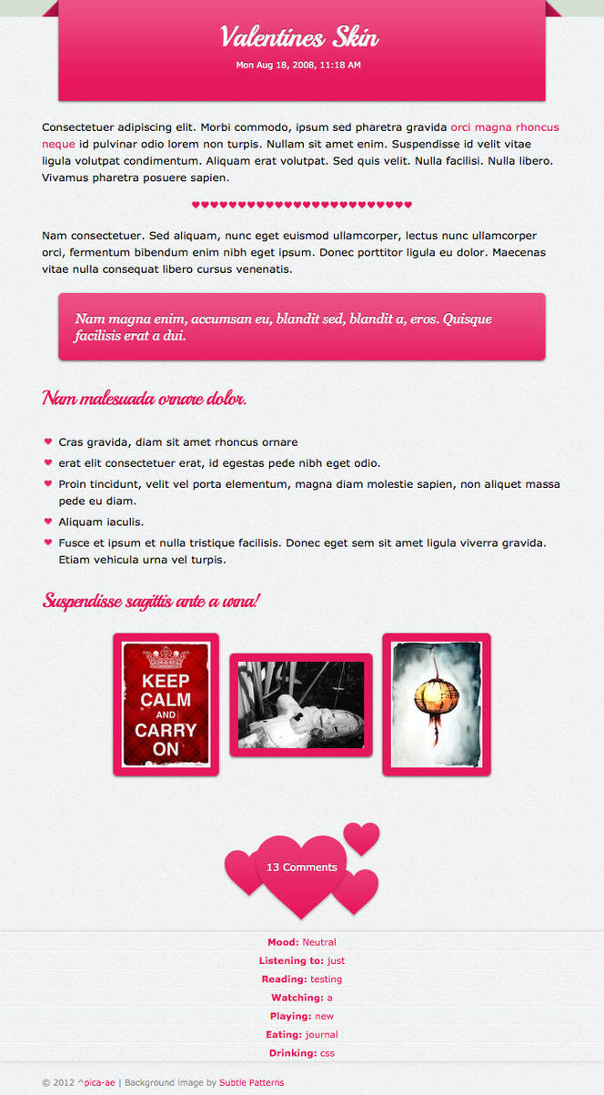 Valentines Skin by pica-ae